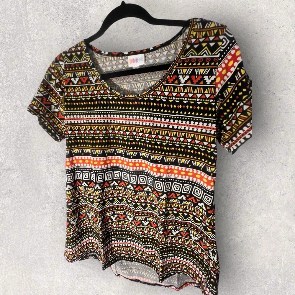 LuLaRoe Classic T - NWT- Medium-Brown Multicolor Print